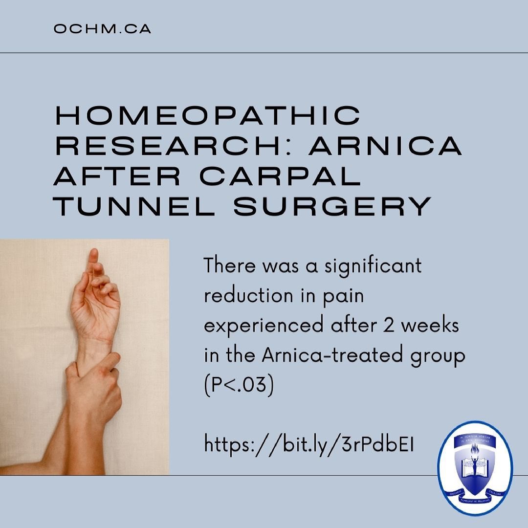 Homeopathic Research: Arnica after Carpal Tunnel Surgery