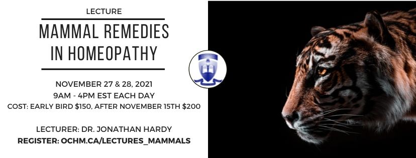 Mammal Remedies in Homeopathy | ONTARIO COLLEGE OF HOMEOPATHIC MEDICINE